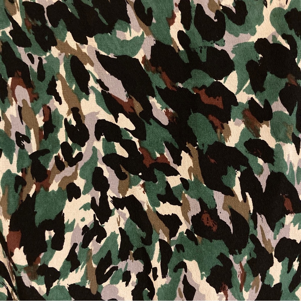 Gerard Darel Paris Silk Camo Blouse - Picture 6 of 9